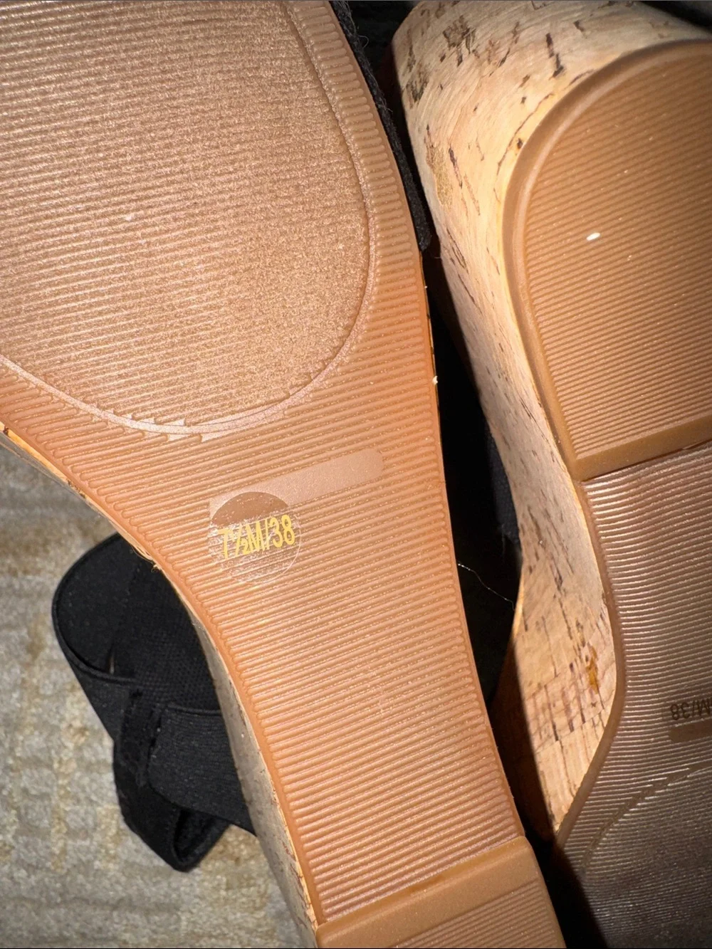 Black Cork Wedge Sandals Lucky Brand